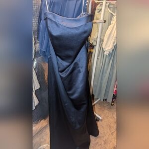 David's bridal dress size 8 dark navy blue evening gown